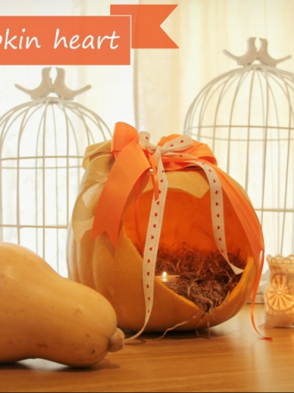 Φθινοπωρινή διακόσμηση με κολοκύθα σε σχήμα καρδιάς!