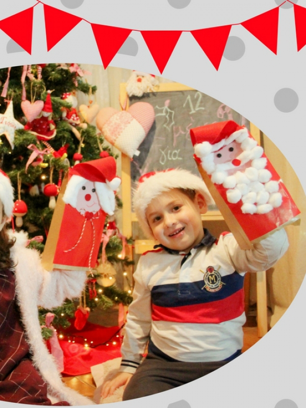 Φτιάξαμε χριστουγεννιάτικες μαριονέτες από χάρτινες σακούλες !