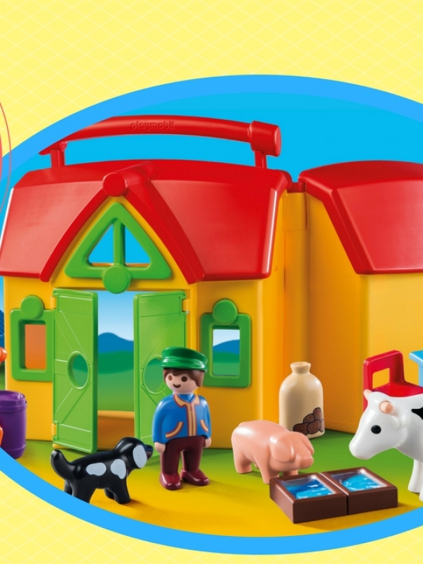 Φάρμα-Βαλιτσάκι της PLAYMOBIL από τη σειρά 1.2.3 ?? unboxing  και διαγωνισμός.