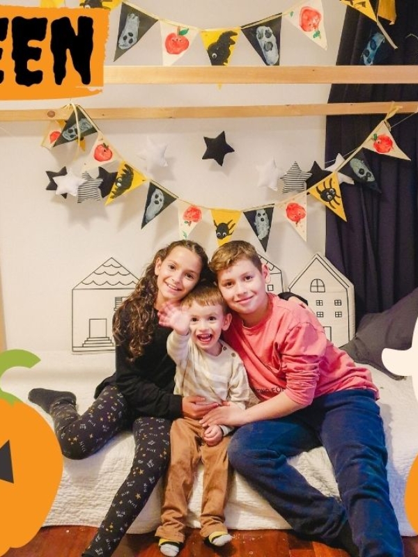 Φτιάξαμε γιρλάντα για το Halloween με πατάτες και μήλα!