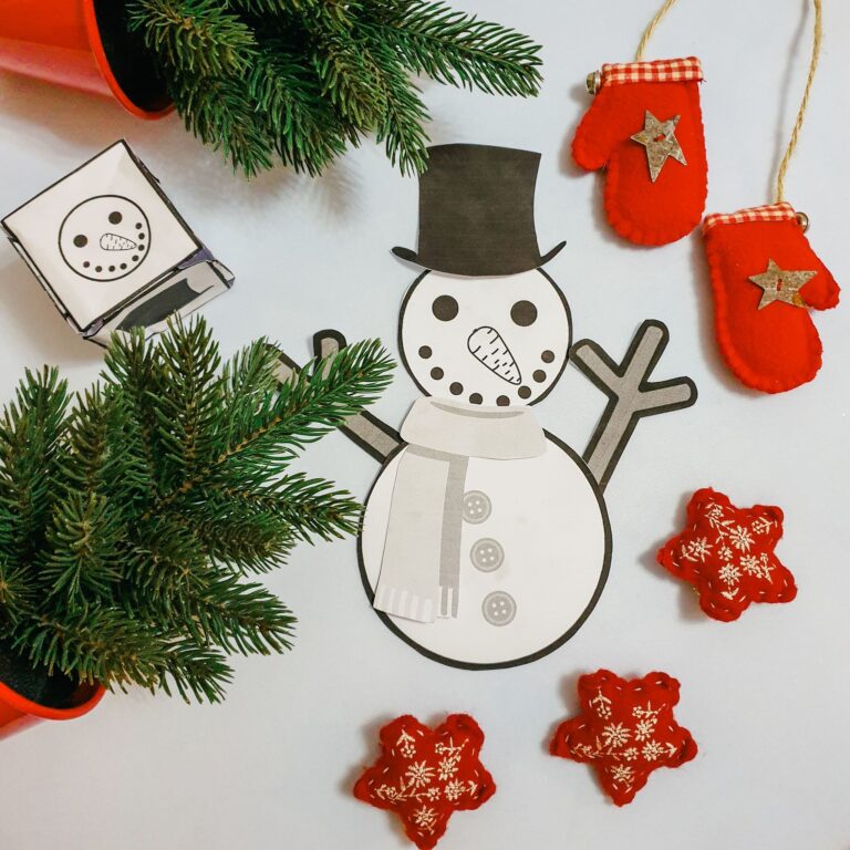 Δωρεάν εκτυπώσιμο παιχνίδι “Φτιάξε τον χιονάνθρωπο”