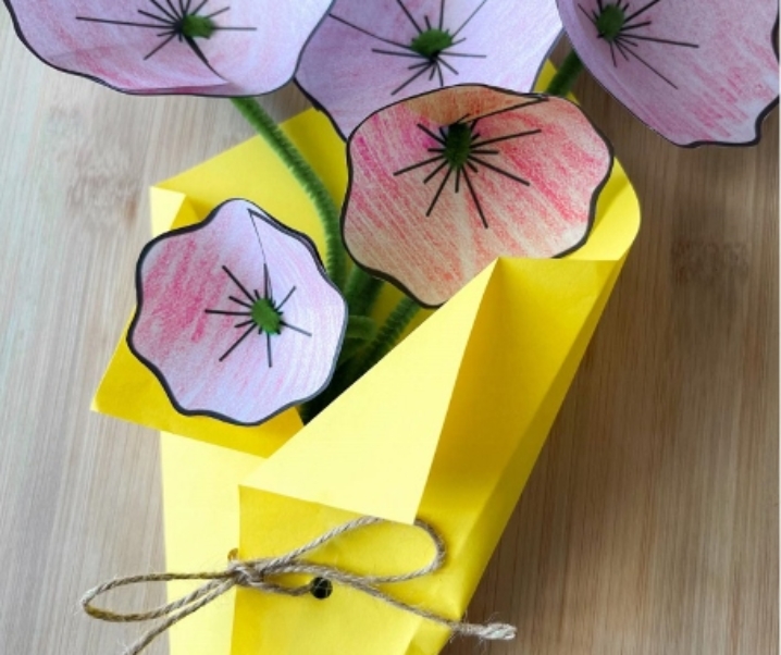 Φτιάξτε ένα μπουκέτο με παπαρούνες – Δωρεάν εκτυπώσιμο