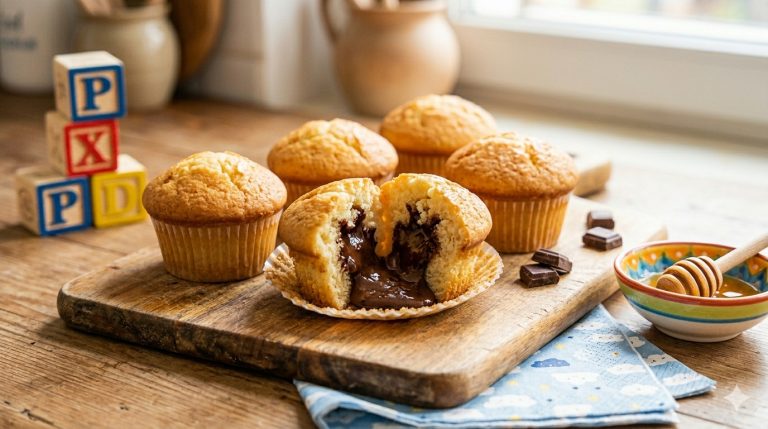 Μάφινς με σοκολατένια καρδιά